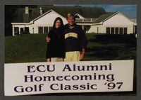 Woman and man at ECU Alumni Homecoming Golf Classic '97